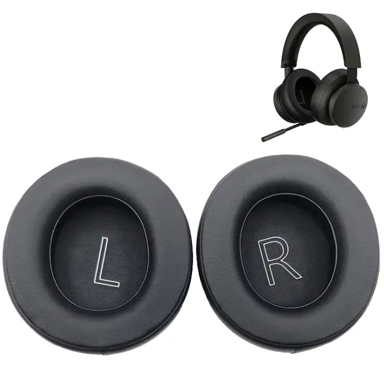 1pair For Microsoft Xbox Series Headphones Leather Foam Cover Earmuffs Leather Black - Leather Black - Apple Accessories