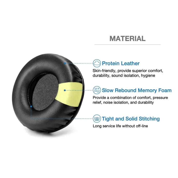 1pair Headphone Leather Sponge Cover Earmuffs For Pioneer HDJ-X5 / HDJ-X7 / HDJ-X10 - Apple Accessories