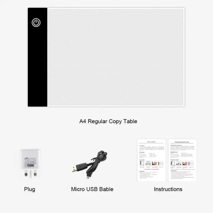 2.2W 5V LED Three Level of Brightness Dimmable A5 Acrylic USB Copy Boards Anime Sketch Drawing Sketchpad