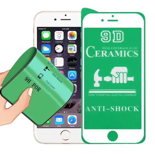 2.5D Full Glue Full Cover Ceramics Film for iPhone 6 Plus - For iPhone 6 Plus (White)(1 PC) / White
