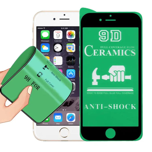 2.5D Full Glue Full Cover Ceramics Film for iPhone 8 / 7 / 6s / 6 - For iPhone 8 / 7 / 6s / 6 (Black)(1 PC) / Black