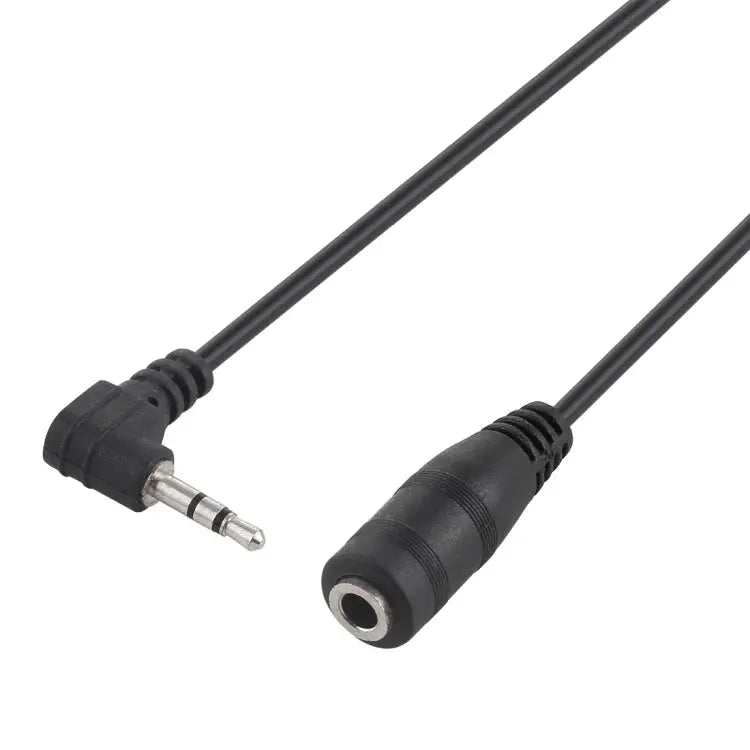 2.5mm Male Elbow to 3.5mm Female Audio Stereo Converter Adapter Cable 2.5 Male to 3.5 Female(Black) - 2.5 Male to 3.5