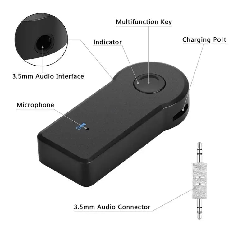 2 in 1 3.5mm AUX Metal Adapter + USB Car Bluetooth 4.1 Wireless Bluetooth Receiver Audio Receiver Converter Audio