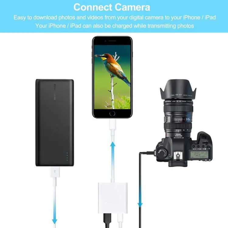 2 in 1 8 Pin Male to 8 Pin / USB3.0 Female Camera Adapter 2 in 1 8 Pin to USB Adapter - 2 in 1 8 Pin to USB Adapter