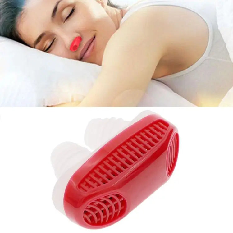 2 in 1 ABS Silicone Anti Snoring Air Purifier - Red
