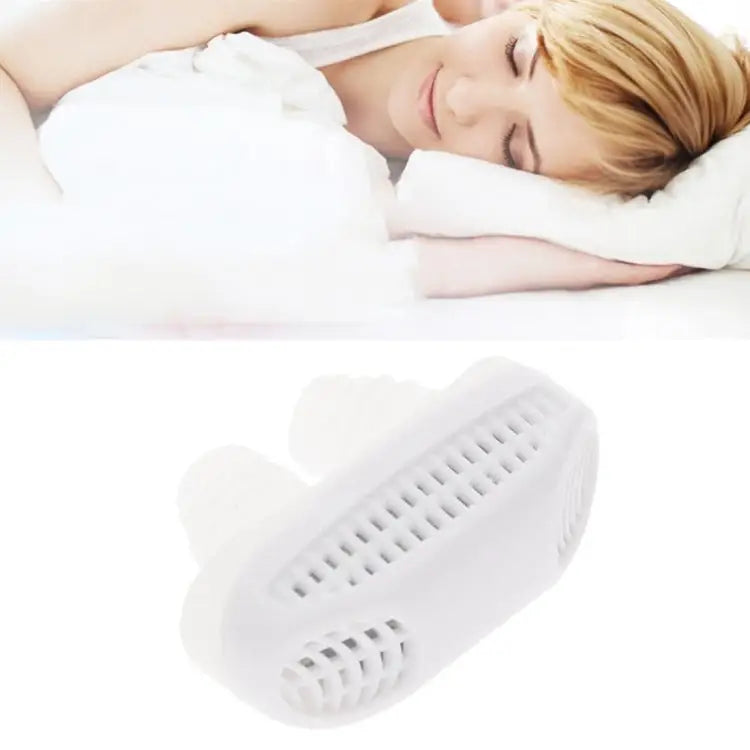 2 in 1 ABS Silicone Anti Snoring Air Purifier - White