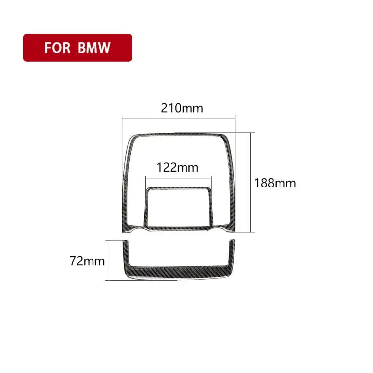 2 in 1 Car Carbon Fiber Solid Color Reading Light Decorative Sticker for BMW E70 X5 / E71 X6 2008-2013 Left and Right