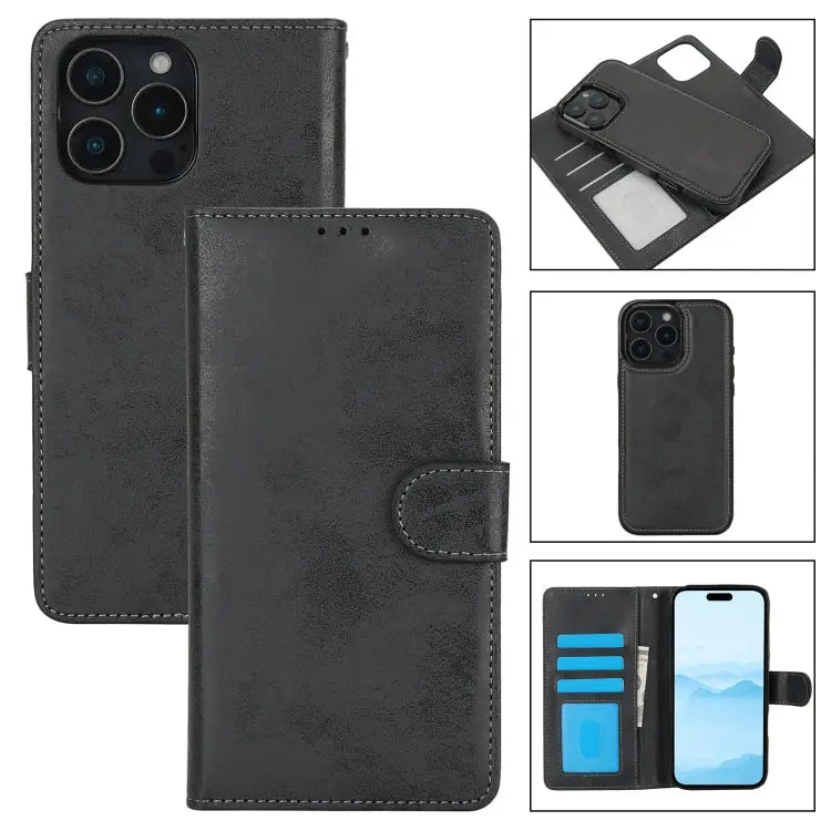2 in 1 Detachable Phone Leather Case For iPhone 16 Pro Max For iPhone 16 Pro For iPhone 16 Plus For iPhone 16