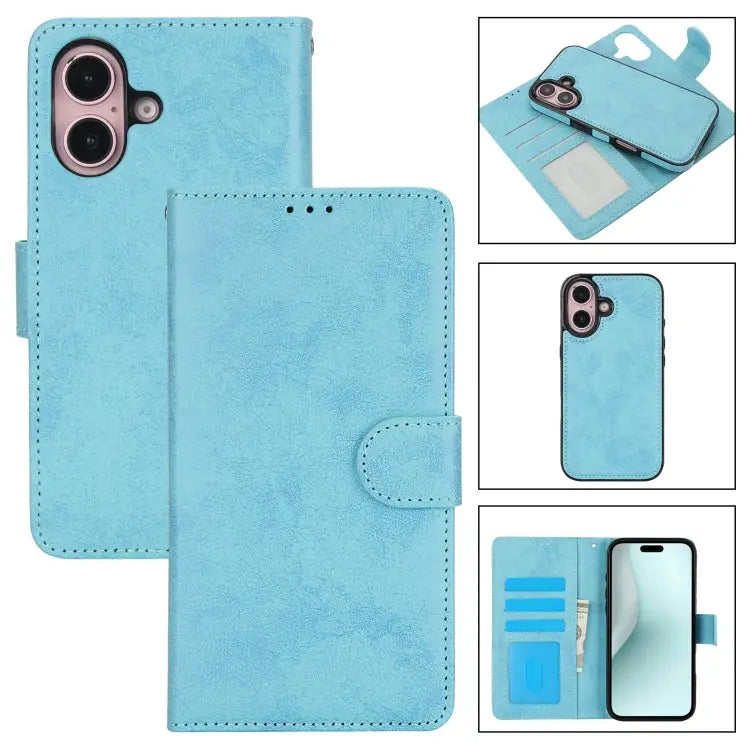 2 in 1 Detachable Phone Leather Case For iPhone 16 Pro Max For iPhone 16 Pro For iPhone 16 Plus For iPhone 16