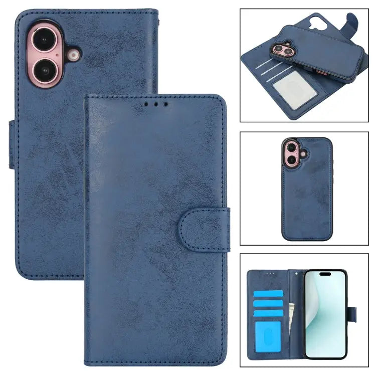 2 in 1 Detachable Phone Leather Case For iPhone 16 Pro Max For iPhone 16 Pro For iPhone 16 Plus For iPhone 16