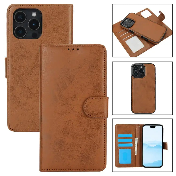 2 in 1 Detachable Phone Leather Case For iPhone 16 Pro Max For iPhone 16 Pro For iPhone 16 Plus For iPhone 16