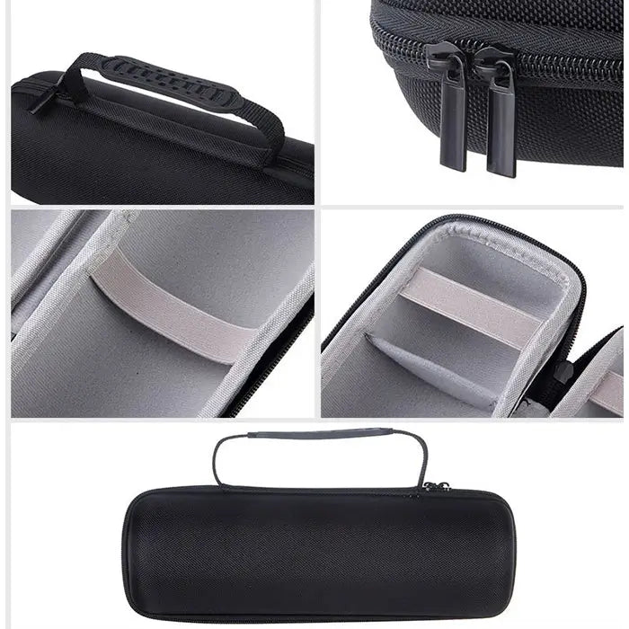 2 in 1 Hard PU Carry Zipper Storage Box Bag + Soft Silicone Cover for JBL Charge 3 Bluetooth Speaker with Shoulder