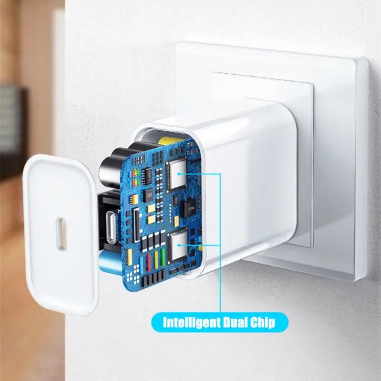 2 in 1 PD 20W Single USB-C / Type-C Port Travel Charger + 3A PD 3.0 USB-C / Type-C to USB-C / Type-C Fast Charge Data