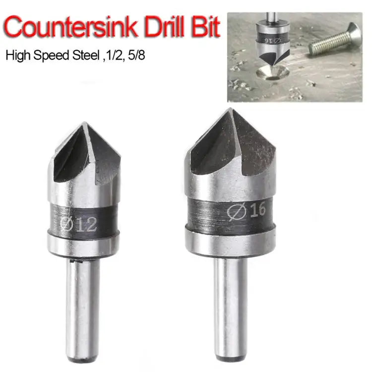 2 In 1 Round Handle 5 Blade Chamfering Woodworking Countersunk Drill Cone Drill 5 Blade - 5 Blade