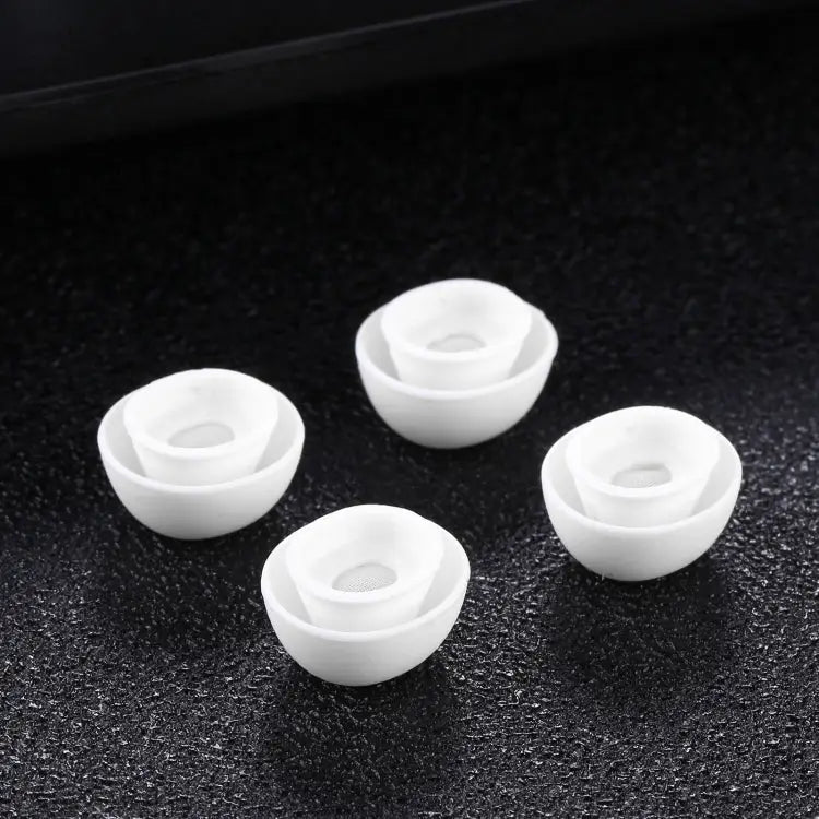 2 Pairs Soft Silicone Ear Caps with Net for AirPods Earphones S M L - Apple Accessories