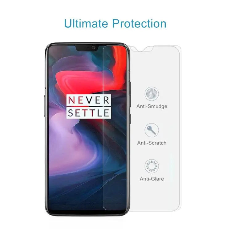 2 PCS 0.26mm 9H 2.5D Tempered Glass Film for OnePlus 6 For 6 (2 PCS) - For 6 (2 PCS)