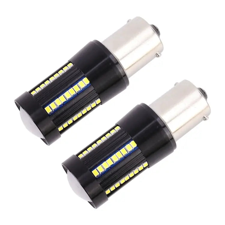 2 PCS 1156 / BA15S DC9-16V / 8.2W / 6000K / 655LM Car Auto Reversing Lights / Turn Light 66LEDs SMD-2016 Lamps 1156