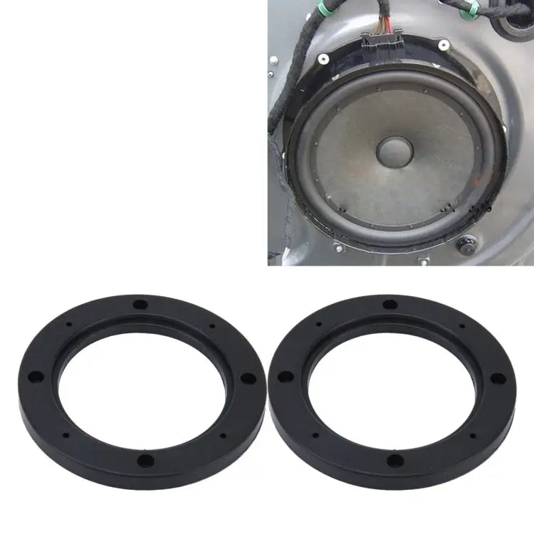 2 PCS 4 inch Car Auto ABS Loudspeaker Base Protection Hollow Cover Holder Mat Inner Diameter: 10cm 10cm - 10cm