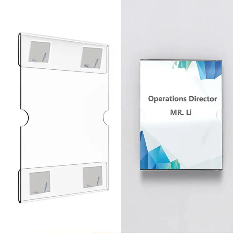 2 PCS 4x6 Inch Wall Mounted Acrylic Signage Bracket Wall Photo Frame Wall Photo Frame - Wall Photo Frame