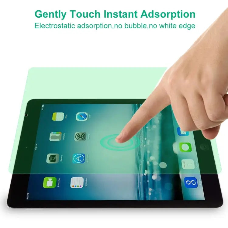 2 PCS 9H 2.5D Eye Protection Green Light Explosion-proof Tempered Glass Film For iPad 9.7 (2018) For iPad 10.2 For iPad