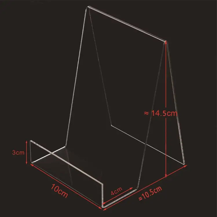 2 PCS Acrylic Display Stand Transparent Book Shelf Photo Frame Holder - 100 x 115 x 145mm