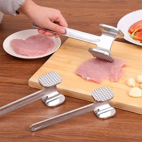 2 PCS Aluminum Alloy Loose Tenderizers Meat Hammer Steak Pork Kitchen Tools Middle Size: 5.0 x 22.5cm Middle Size: 5.0