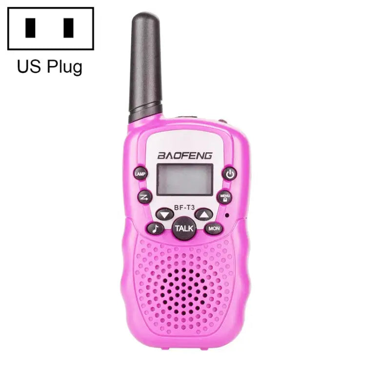 2 PCS BaoFeng BF-T3 1W Children Single Band Radio Handheld Walkie Talkie with Monitor Function US Plug BF-T3 US Plug