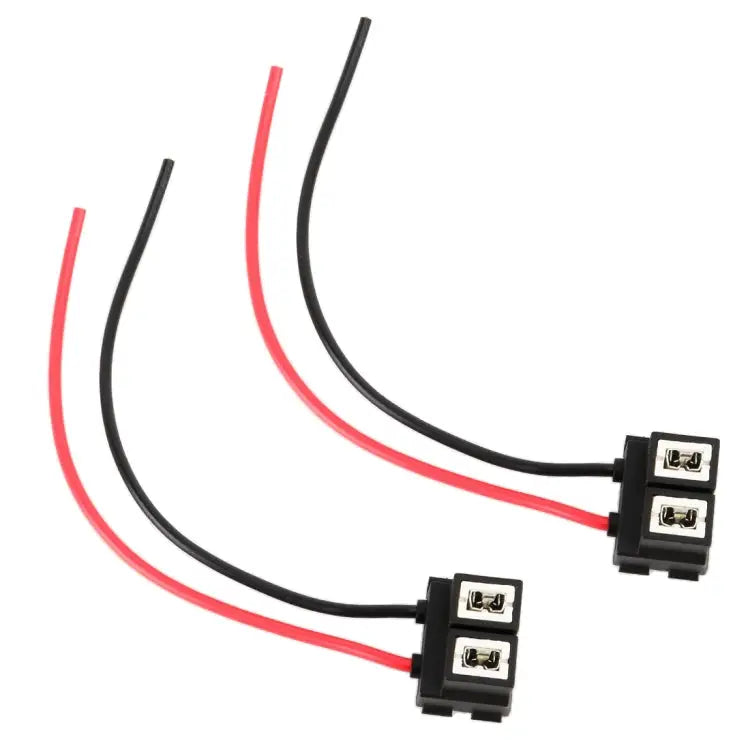 2 PCS Car H7 Ceramics Elbow Bulb Holder Base Female Socket with Wire H7 (Ceramics) - H7 (Ceramics)