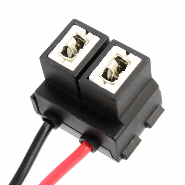 2 PCS Car H7 Ceramics Elbow Bulb Holder Base Female Socket with Wire H7 (Ceramics) - H7 (Ceramics)