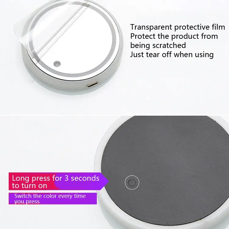2 PCS Car LED Luminous Water Coaster Car Atmosphere Light USB Charging Non-Slip Coaster Car Luminous Water Coaster