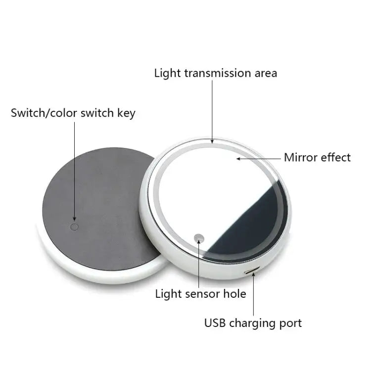 2 PCS Car LED Luminous Water Coaster Car Atmosphere Light USB Charging Non-Slip Coaster Car Luminous Water Coaster