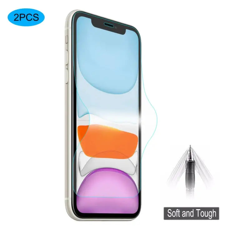2 PCS ENKAY Hat-Prince 0.1mm 3D Full Screen Protector Explosion-proof Hydrogel Film For iPhone 11 / iPhone XR