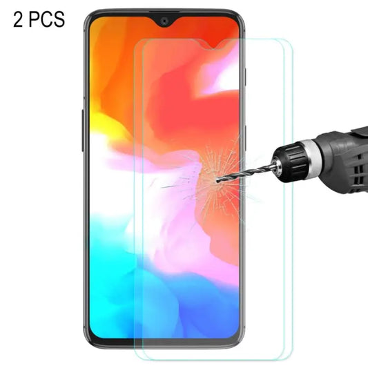 2 PCS ENKAY Hat-prince 0.26mm 9H 2.5D Curved Edge Tempered Glass Film for OnePlus 6T & 7 For OnePlus 6T & 7 (2 PCS)