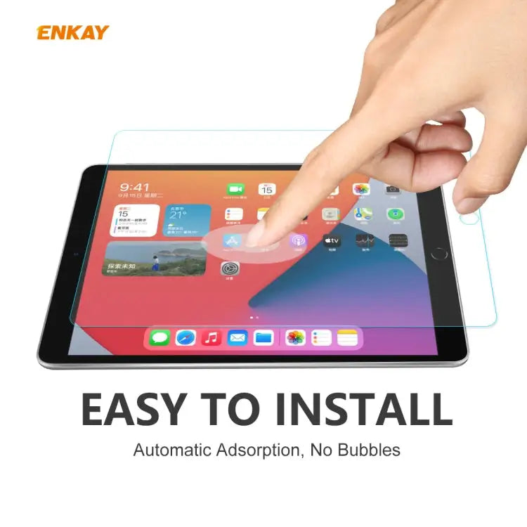 2 PCS ENKAY Hat-Prince 0.33mm 9H Surface Hardness 2.5D Explosion-proof Tempered Glass Protector For iPad 10.2 2021