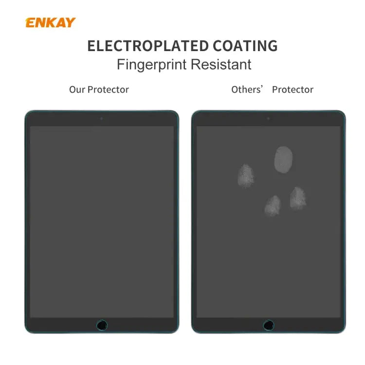 2 PCS ENKAY Hat-Prince 0.33mm 9H Surface Hardness 2.5D Explosion-proof Tempered Glass Protector For iPad 10.2 2021