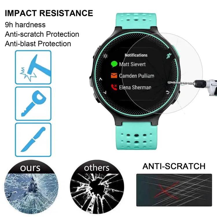 2 PCS ENKAY Hat-Prince for Garmin Forerunner 235 Smart Watch 0.2mm 9H Surface Hardness 2.15D Explosion-proof Tempered