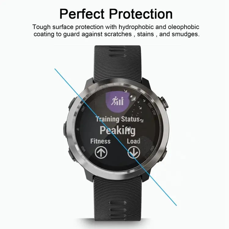 2 PCS ENKAY Hat-Prince for Garmin Forerunner 645 0.2mm 9H Surface Hardness 2.15D Curved Edge Tempered Glass Screen