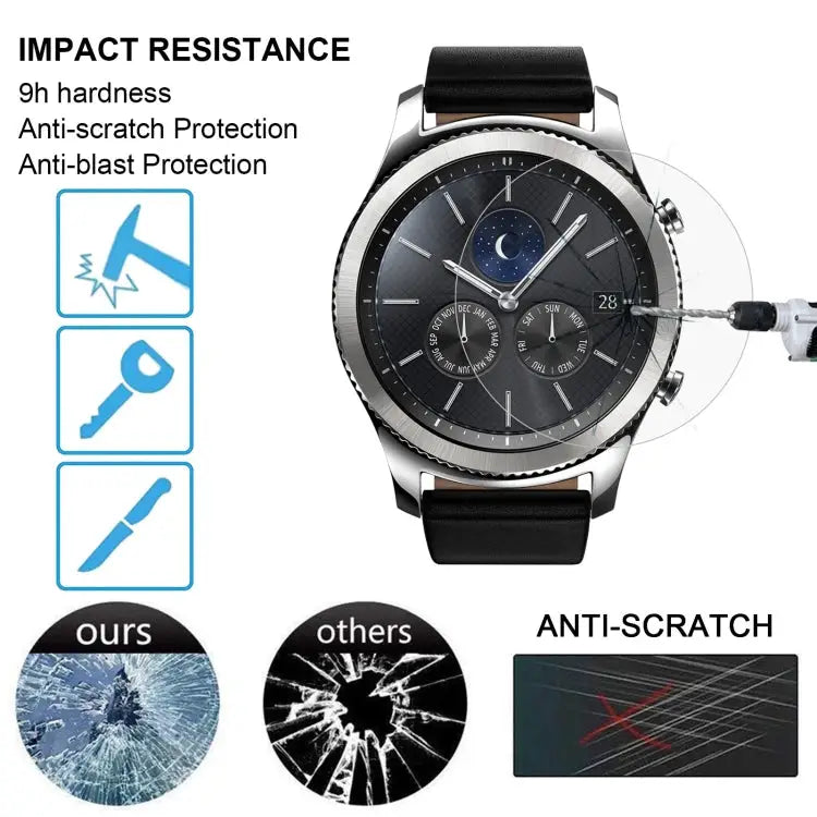 2 PCS ENKAY Hat-Prince for Samsung Gear S3 Smart Watch 0.2mm 9H Surface Hardness 2.15D Explosion-proof Tempered Glass