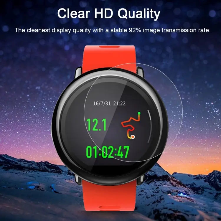 2 PCS ENKAY Hat-Prince for Xiaomi Huami AMAZFIT Smart Watch 0.2mm 9H Surface Hardness 2.15D Explosion-proof Tempered