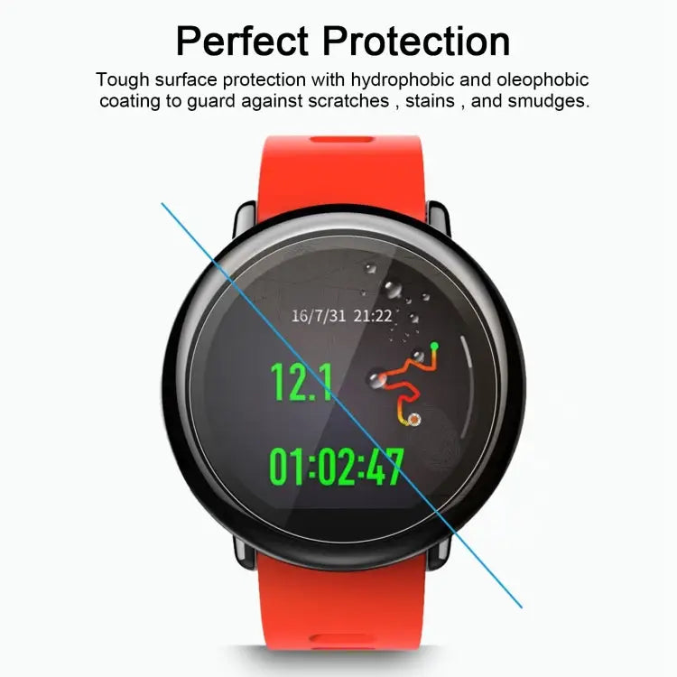 2 PCS ENKAY Hat-Prince for Xiaomi Huami AMAZFIT Smart Watch 0.2mm 9H Surface Hardness 2.15D Explosion-proof Tempered
