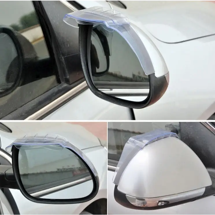 2 PCS Flexible Shielding Rain Board Rain Eyebrow with Wind Guide Apparatus for Car Rearview Mirrors Flexible Shielding