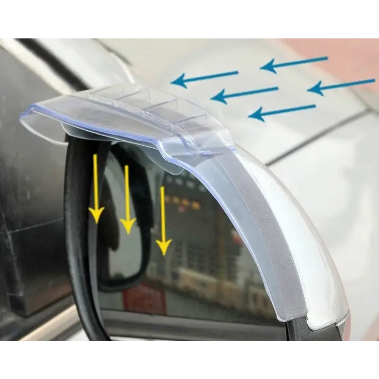 2 PCS Flexible Shielding Rain Board Rain Eyebrow with Wind Guide Apparatus for Car Rearview Mirrors Flexible Shielding