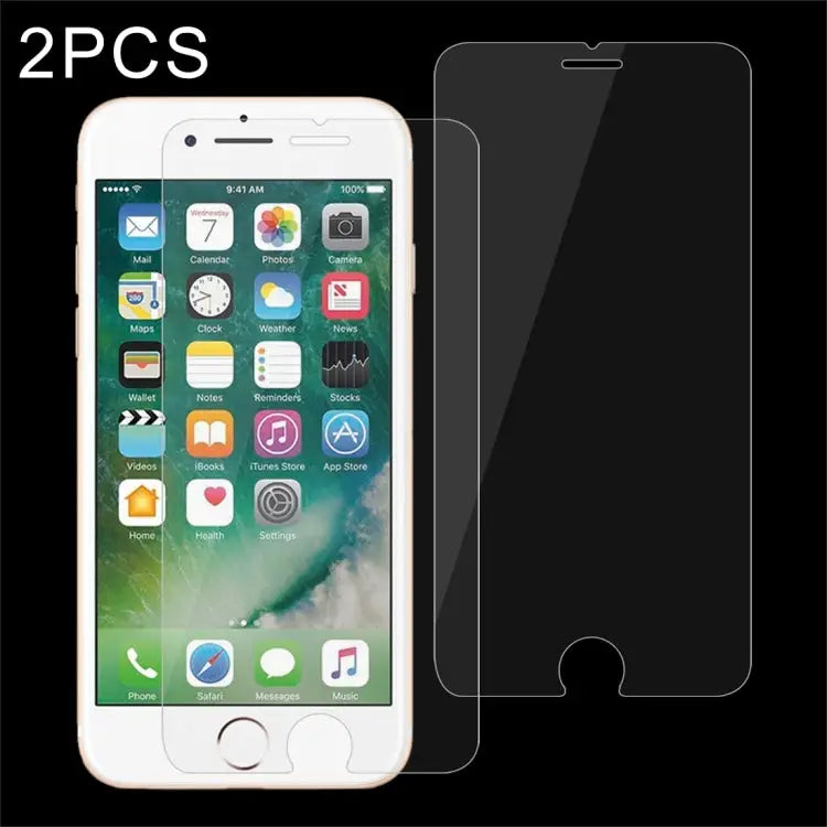 2 PCS for iPhone 8 Plus & iPhone 7 Plus 0.26mm 9H Surface Hardness 2.5D Explosion-proof Tempered Glass Non-full Screen