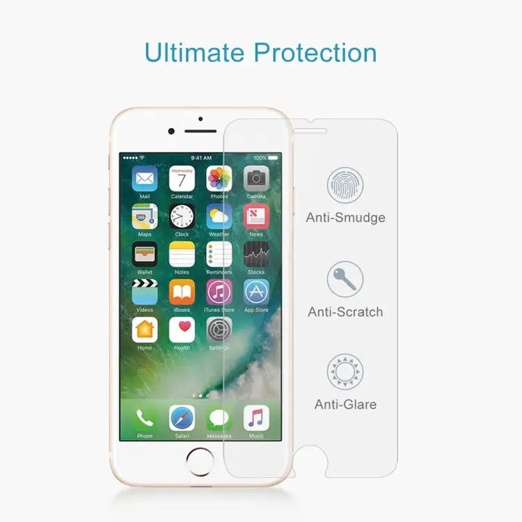 2 PCS for iPhone 8 Plus & iPhone 7 Plus 0.26mm 9H Surface Hardness 2.5D Explosion-proof Tempered Glass Non-full Screen