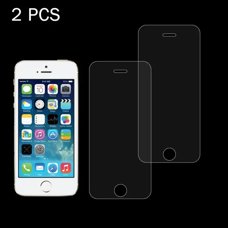 2 PCS for iPhone SE & 5s & 5C & 5 0.26mm 9H Surface Hardness 2.5D Explosion-proof Tempered Glass Screen Film - 2pcs