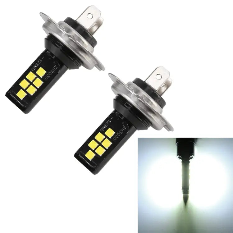 2 PCS H7 DC9-16V / 3.5W / 6000K / 320LM Car Auto Fog Light 12LEDs SMD-ZH3030 Lamps with Constant Current H7 - H7