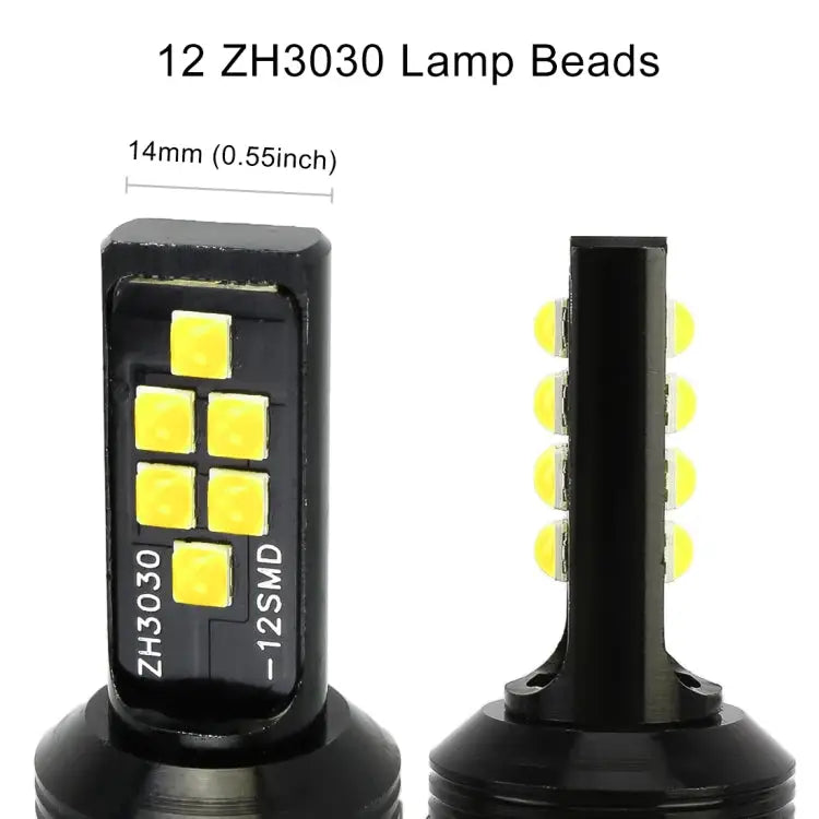 2 PCS H7 DC9-16V / 3.5W / 6000K / 320LM Car Auto Fog Light 12LEDs SMD-ZH3030 Lamps with Constant Current H7 - H7