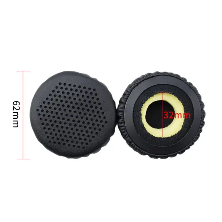 2 PCS Headphones Leather Earmuffs For Edifier W570BT / W670BT Black Silver Gray - Black