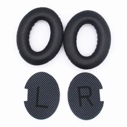 2 PCS Headset Sponge Cover Earmuffs For Bose QC25 / QC15 / QC2 / QC35 / AE2i Lambskin - Lambskin / Black + Black