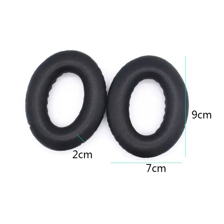 2 PCS Headset Sponge Cover Earmuffs For Bose QC25 / QC15 / QC2 / QC35 / AE2i Lambskin - Lambskin / Black + Black